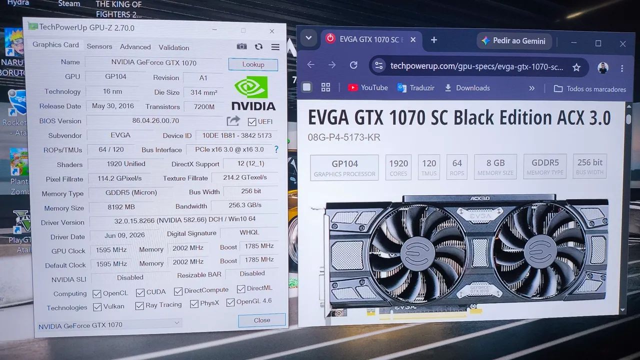 EVGA GeForce GTX 1070 8gb - Foto 4