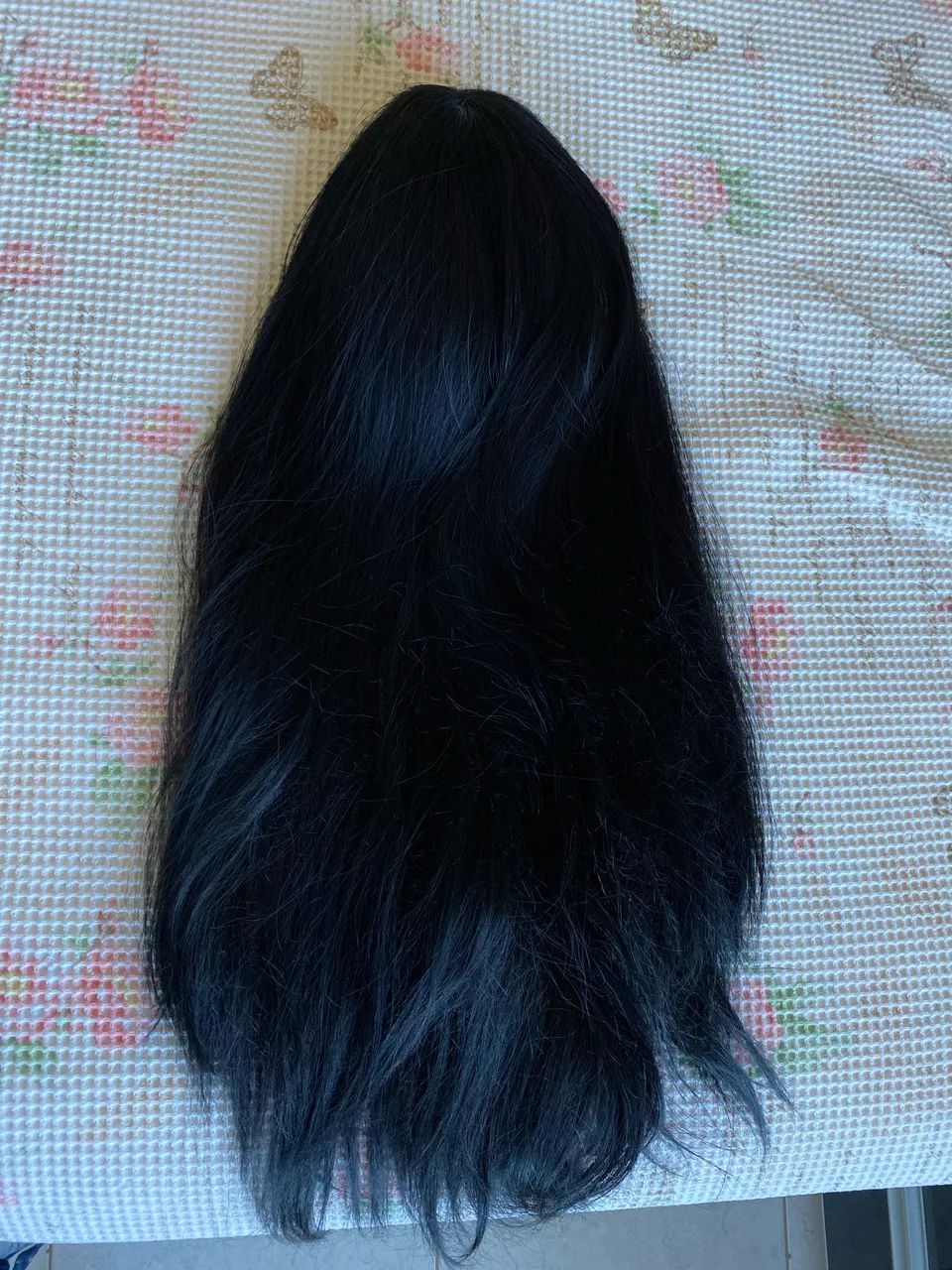 Peruca preta cosplay com franja - Foto 2
