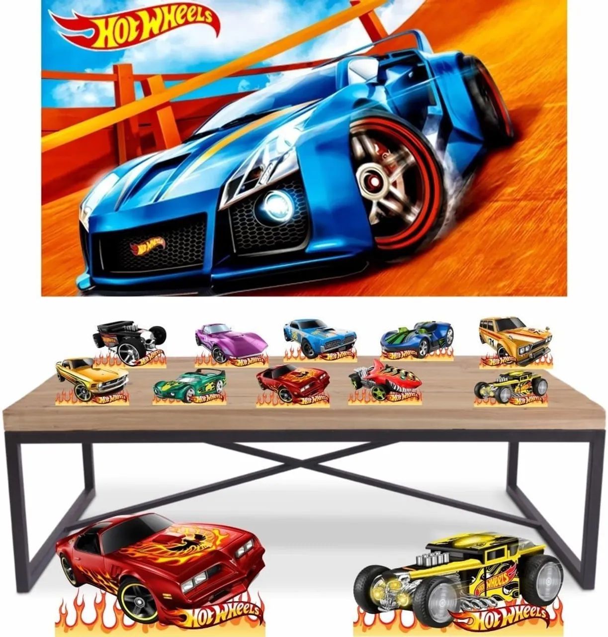 Kit display hot Wheels para festa - Foto 3