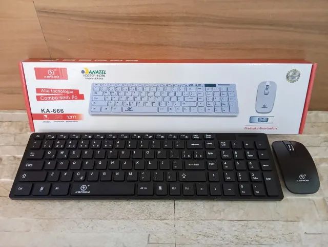 Kit Teclado + Mouse Sem Fio Wireless 2.4ghz 3200dpi Óptico