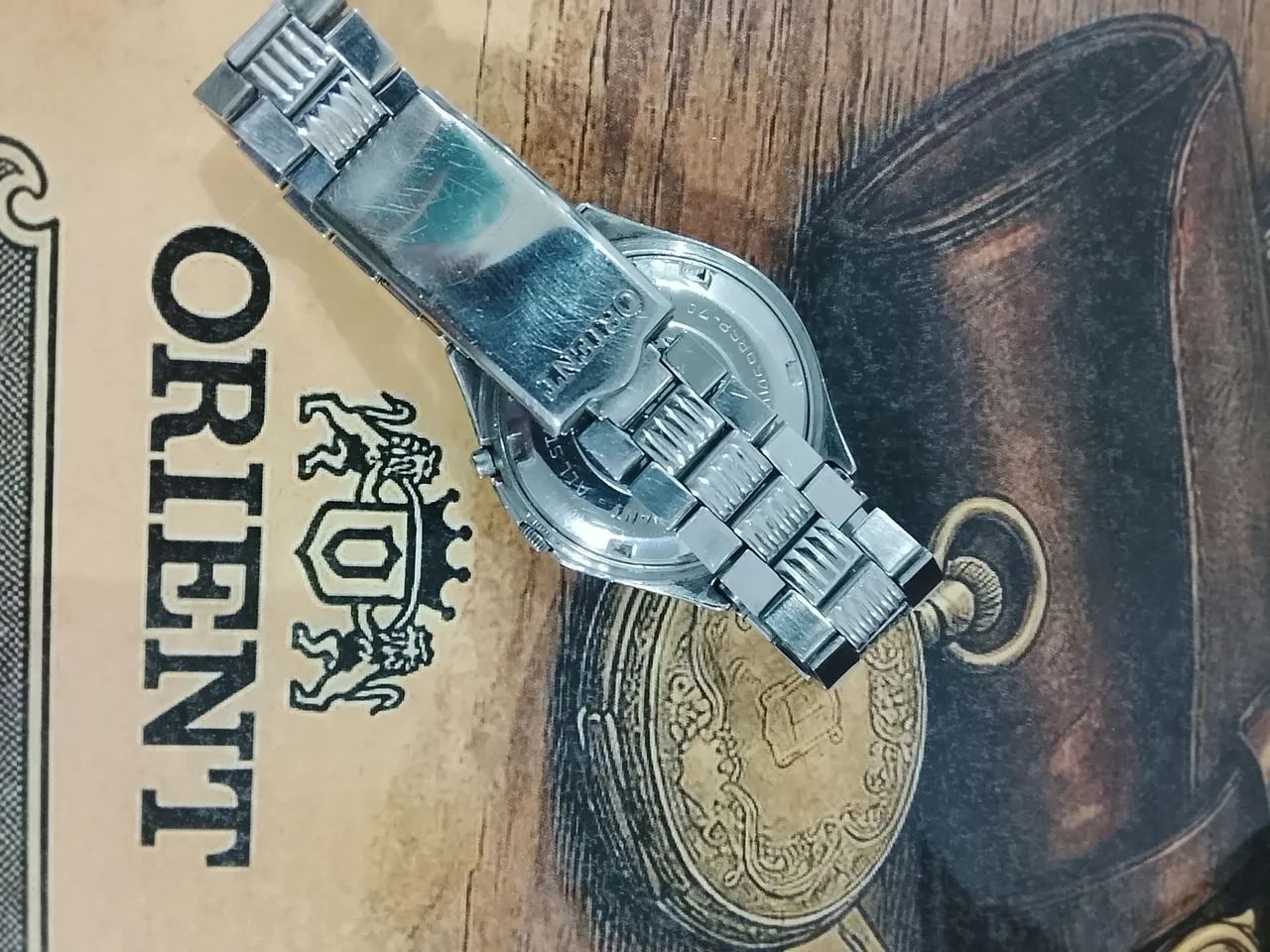 Orient automático número romano fundo preto  - Foto 2