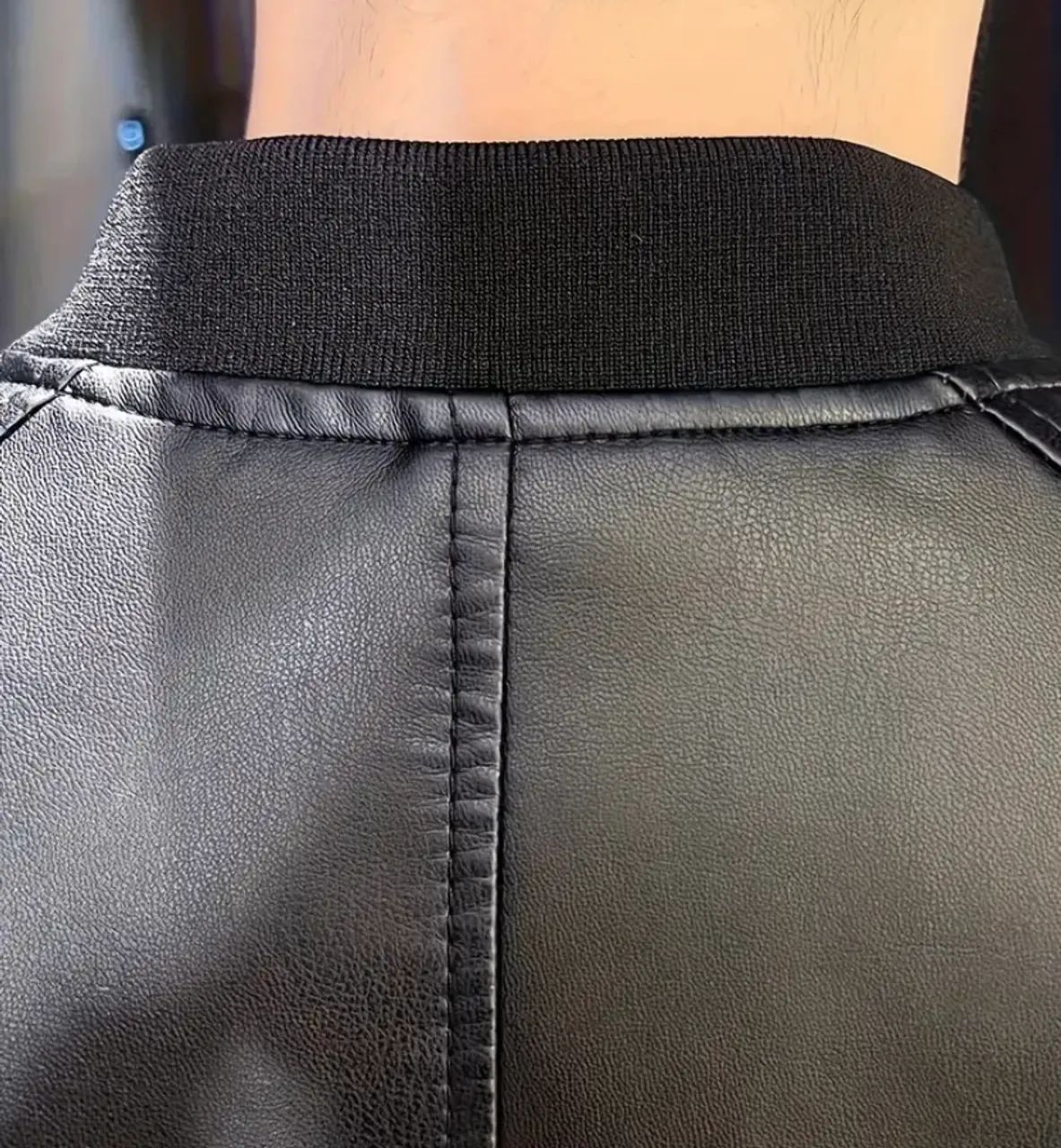 Jaqueta de couro pu preta  - Foto 3