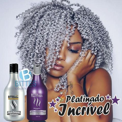 Kit Silver Matizador Desamarelador Cabelo Loiro Platinado Shampoo 500 ml Máscara 500 ml - Foto 5