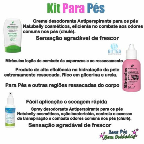 Kit Antitranspirante Mentolado Hidrata Combate Completamente o Chulé Natubelly - Foto 2