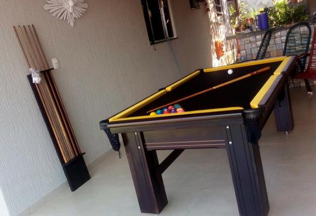 Mesa de Snooker em Madeira Maciça Frete Grátis - Foto 4