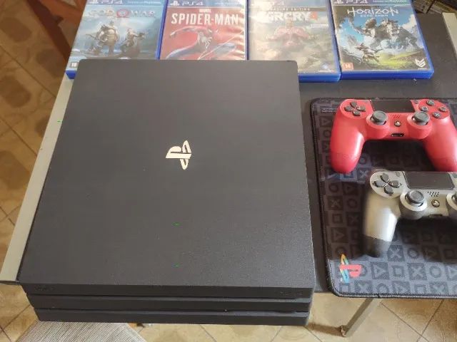 PS4 PRO 1TB + 5 JOGOS + 2 CONTROLES - Videogames - Engenho