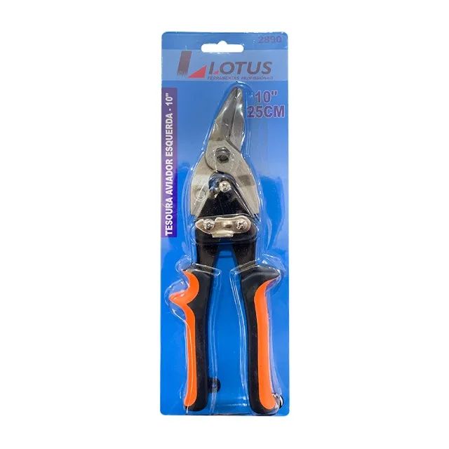 Tesoura para Chapa Corte Esquerdo Tipo Aviação 10'' 250mm Lotus 2890 - Foto 3