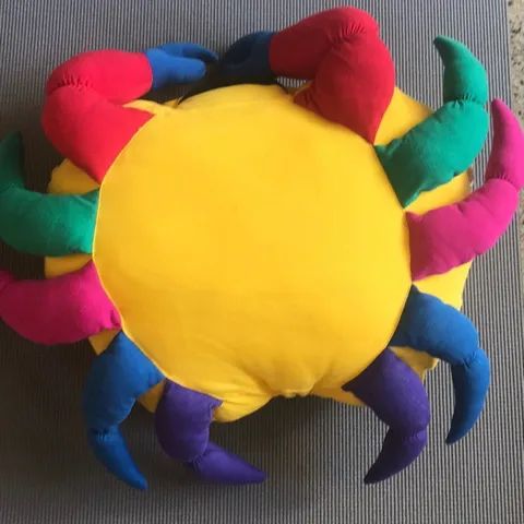 Almofada de pelúcia decorativa caranguejo NOVA 100% algodão - Foto 3