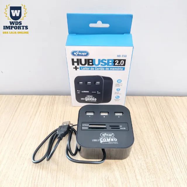 Leitor de Cartão Micro Sd Hub 3 Portas Usb 2.0 - Foto 2