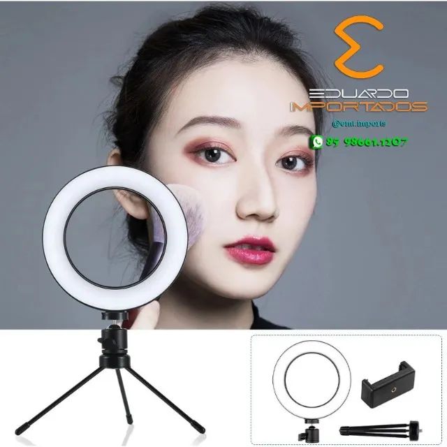 Ring Light Portátil de Mesa Com Tripé 6 Polegadas - Foto 2