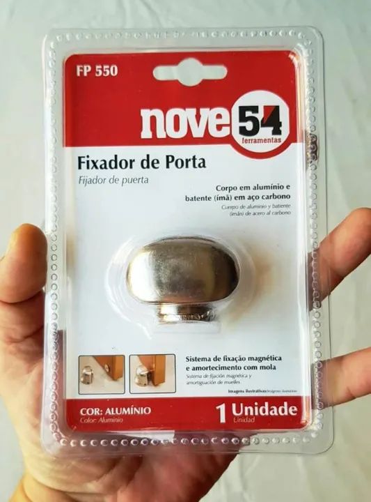 Fixador de Porta com Trava Magnética - FP 550 - Marca Nove 54 Ferramentas - Lacrado - Foto 4