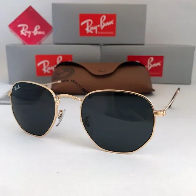 Óculos Ray ban Hexagonal Tradicional Gold - Foto 2