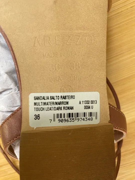 Sandália Arezzo Couro (num 36) - Foto 3