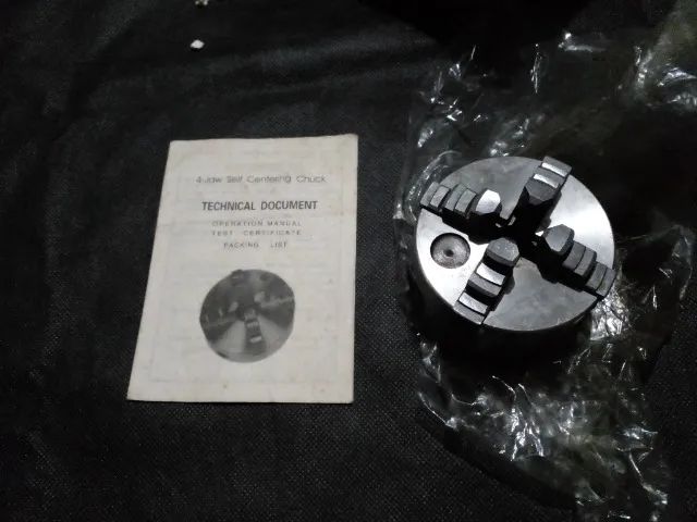Placa de torno 80 mm 4 castanhas autocentrante sem uso !! - Foto 2