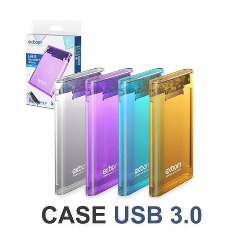Case para Hd Externo 2.5 transparente USB 3.0 