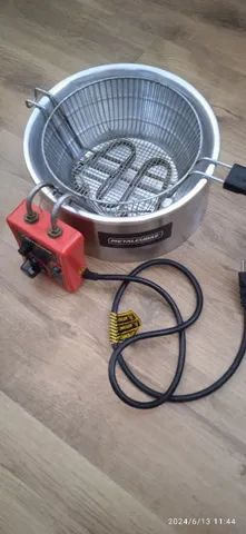 Fritadeira Elétrica Tacho Industrial Redonda Inox 3 Litros - 220V - Foto 2