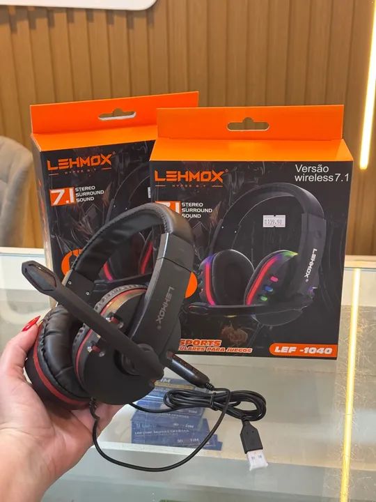 Headset Gamer Usb 7.1 Lehmox