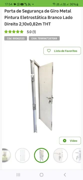 Porta de Segurança de Giro Metal / Nova - Foto 6