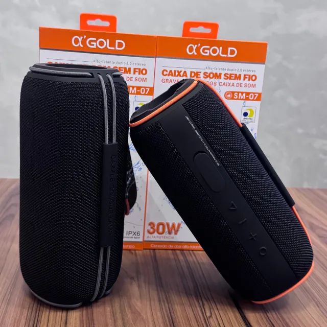 Caixa de Som Bluetooth AGold SM-07 30W IPX6 - Resistente à Água, USB e Auxiliar  - Foto 5