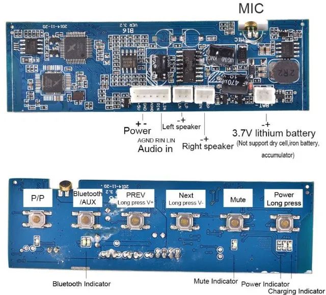 Amplificador Digital Receptor Bluetooth 3w+3w    Arduino Automação Robotica COD-AM188   