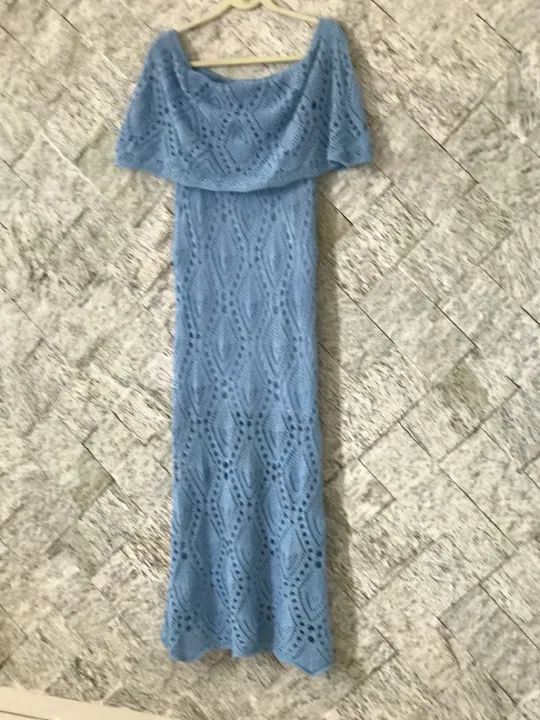Vestido de tricô azul claro - lindo e elegante - Foto 2