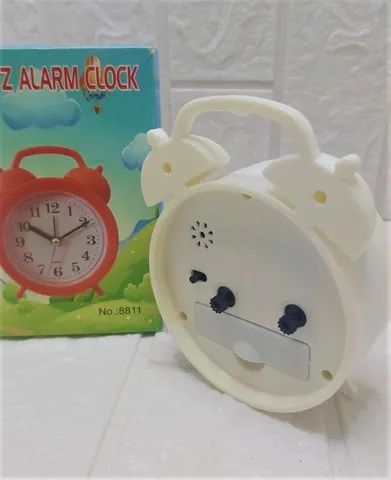 Relogio De Mesa Despertador 8811 - Branco Ha8811b 8x9cm