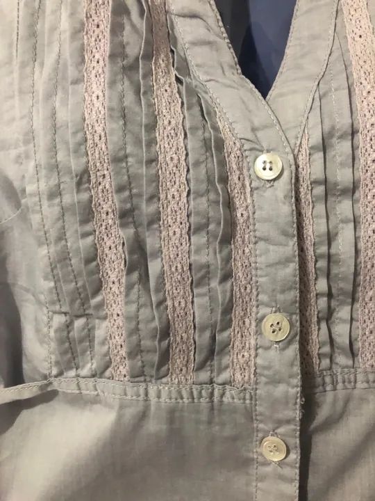 Blusa cinza estilo romantico (P/M) - Foto 2
