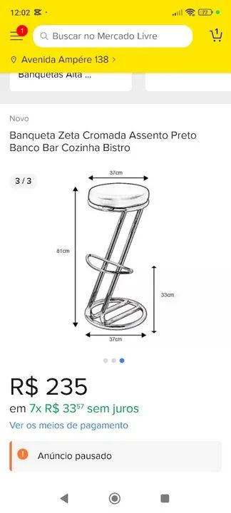 Banqueta bistrô 2 unidades  - Foto 5
