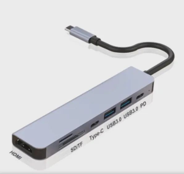 Adaptador Hub 7 Em 1 Tipo C Hdmi Usb 3.0 Pd Sd/tf - Foto 3