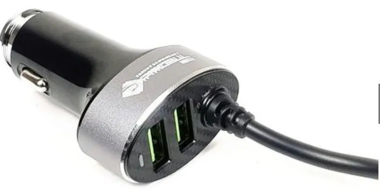 Carregador Veicular Turbo 2x2 Usb Assento Frontal e Traseiro