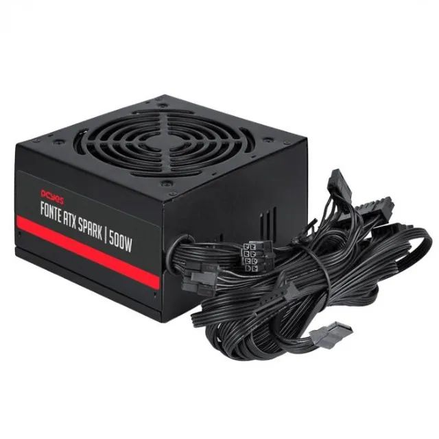 Fonte ATX 500W Real PFC Ativo 75+ Eficiência Pcyes Spark - 1 Ano de Garantia - WZetta - Foto 2