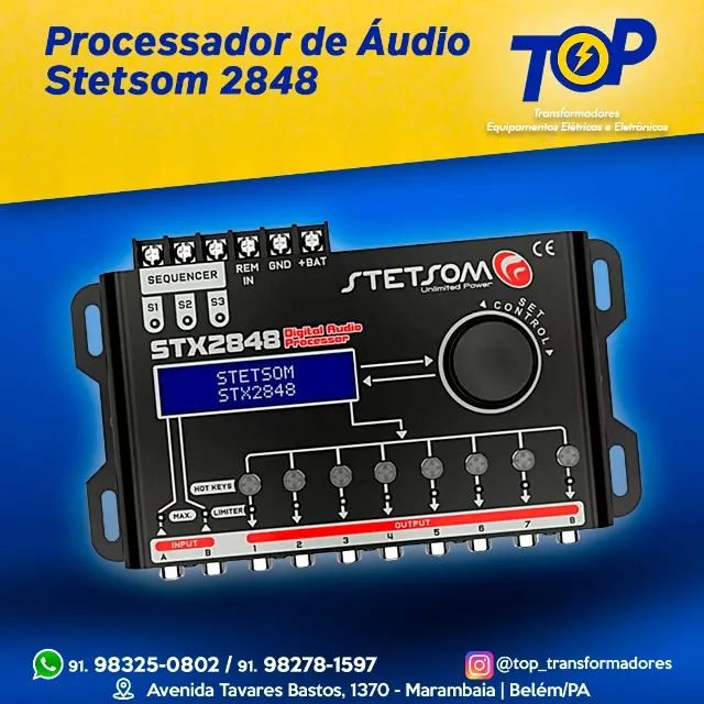 Processador stetsom 8 vias STX2848