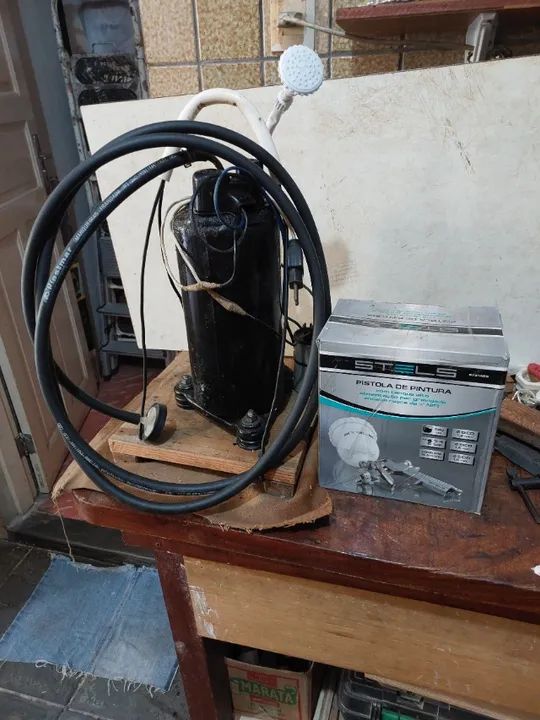 Compressor Artesanal com Pistola de pintura - Foto 4