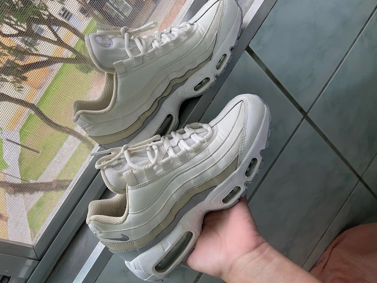 Air Max 95 white bege  - Foto 3