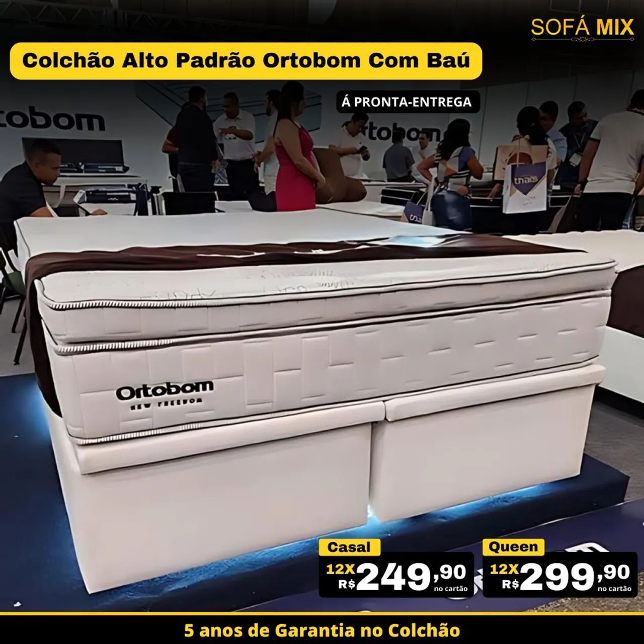 Colchão Queen  molas ensacadas Ortobom