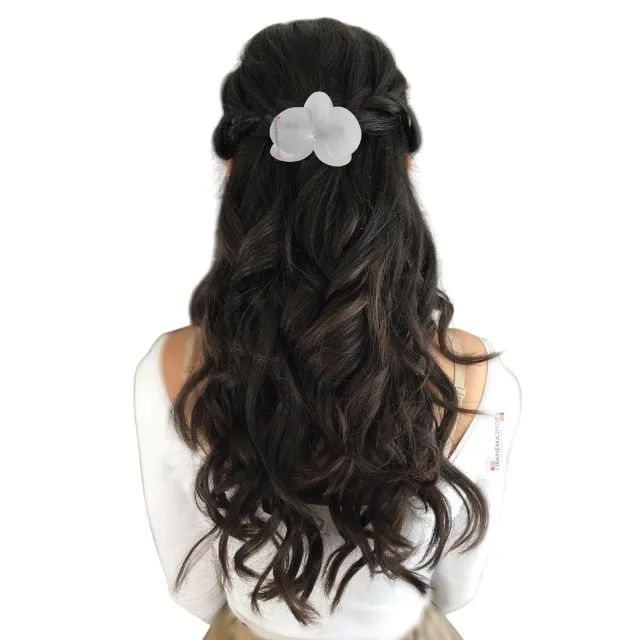 Grinalda Orquídea de Cabelo Noiva Casamento Pré-Wedding