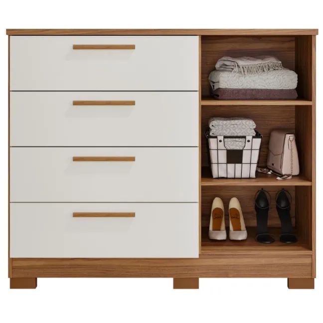 Cômoda 4 Gavetas com Sapateira Malu tt76 - Foto 3