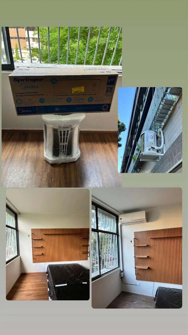 Instalação de ar condicionado. 
