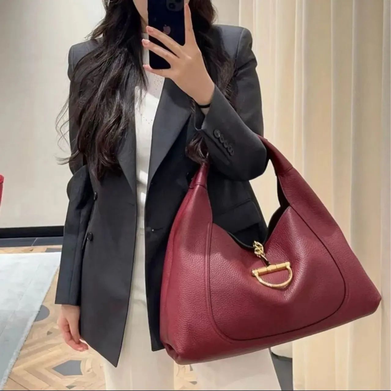 Gucci Softbit maxi shoulder bag Bordo Original - Foto 2