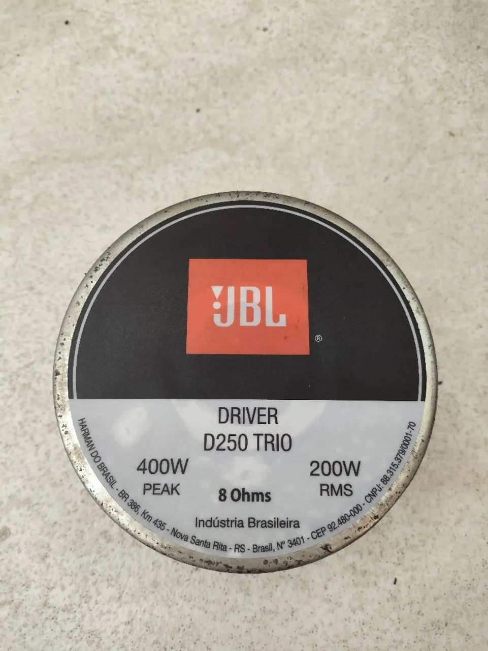 Driver JBL D250 Trio 8 Ohms 400W Peak 200W RMS