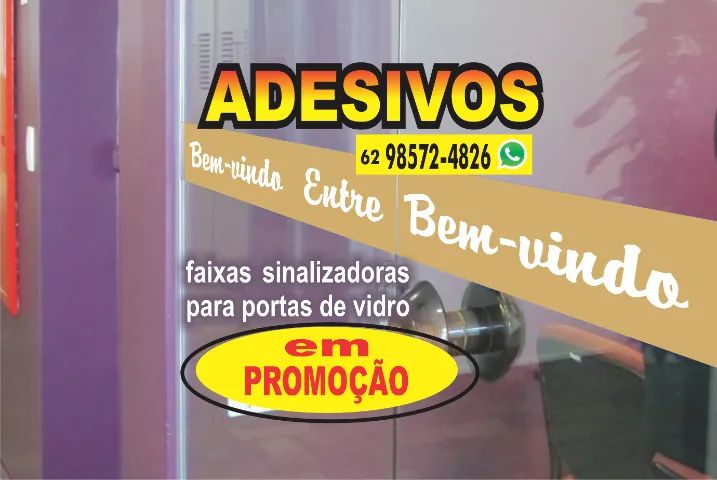 faixas, adesivos para portas de vidro e vitrines, promoção, personalizado