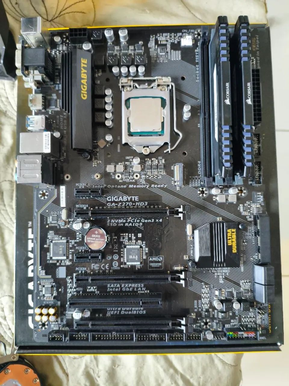 Kit processador i7 7700k + placa Gigabyte Z270 HD3+ 16gb DDR4