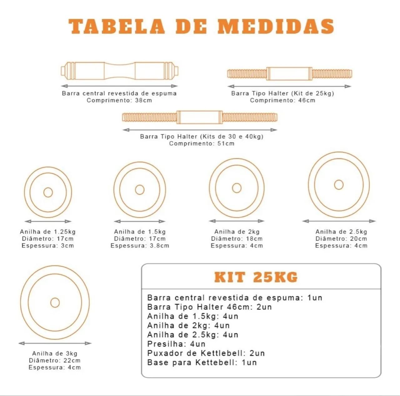 Kit Musculação Halteres + Kettlebell Yangfit - Foto 3