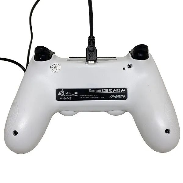 Controle Joystick com Fio para Ps4 e PC, DuploShock4, Branco - Knup  em São Luís ma - Foto 6