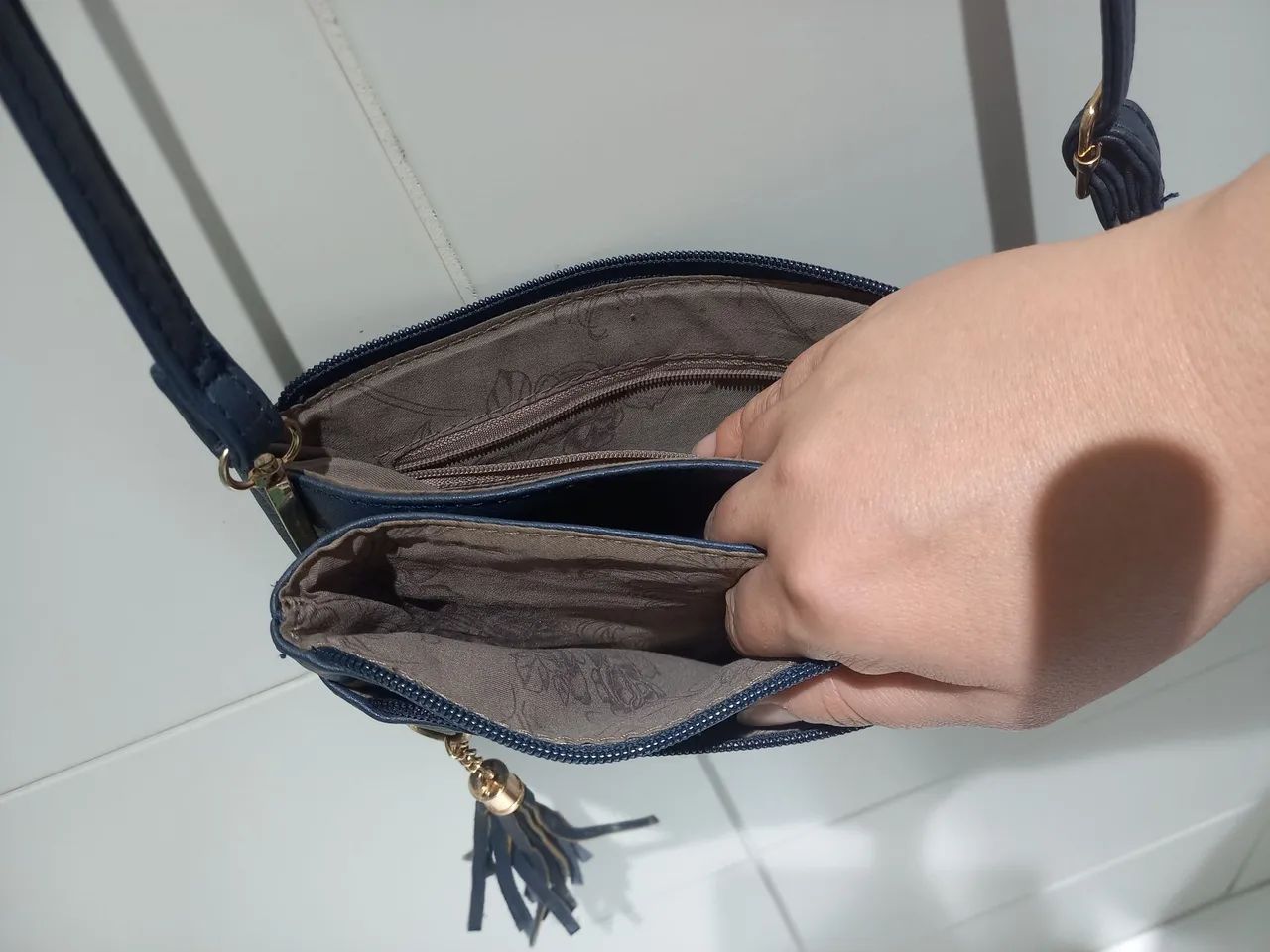 Bolsa de ombro azul - Foto 4