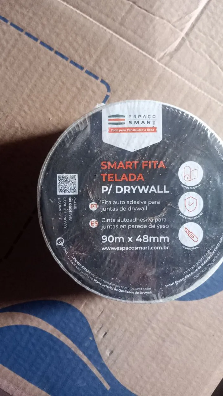 Fita Telada para Drywall 90m x 48mm - Espaço Smart