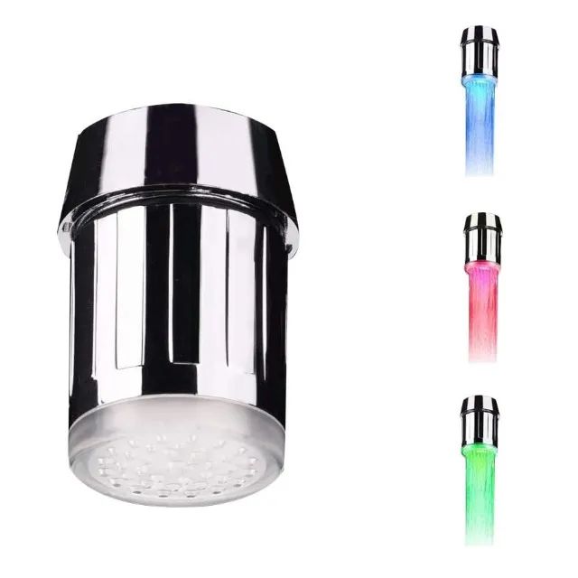 Bico Torneira Luz de LED RGB Aerador Chuveirinho - Foto 4