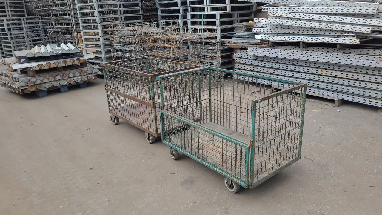 Carrinho aramado industrial reforçado - Foto 5