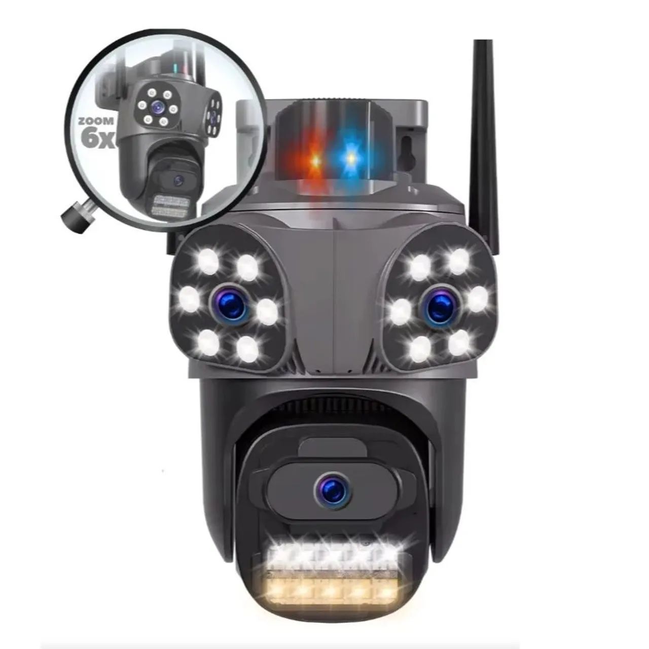 Camera de segurança prova dagua wifi lente tripla 3 em  1 filmadora 360 - Foto 3