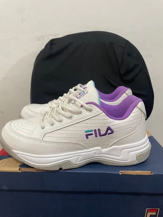 Tênis Fila Grand Prix Feminino branco com lilás 35